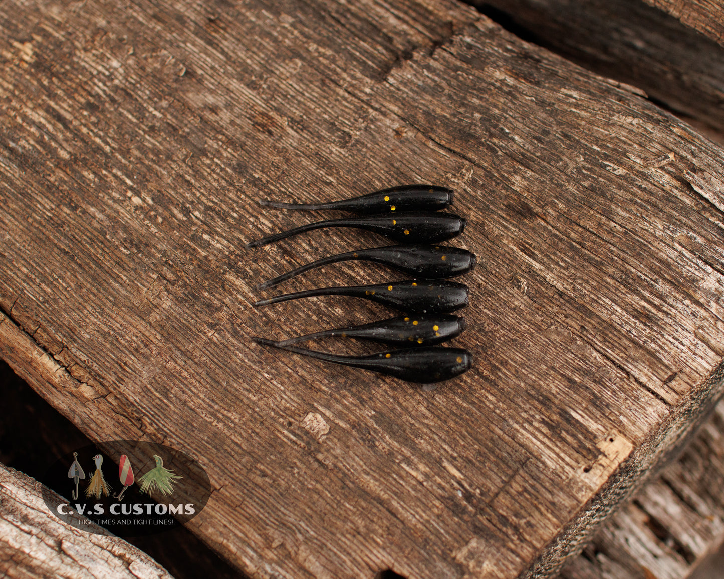 C.V.S Customs Black Panfish Plastic (6 pack)