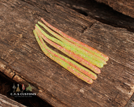 C.V.S Customs Watermelon drop shot worm 4.5" (6 pack)