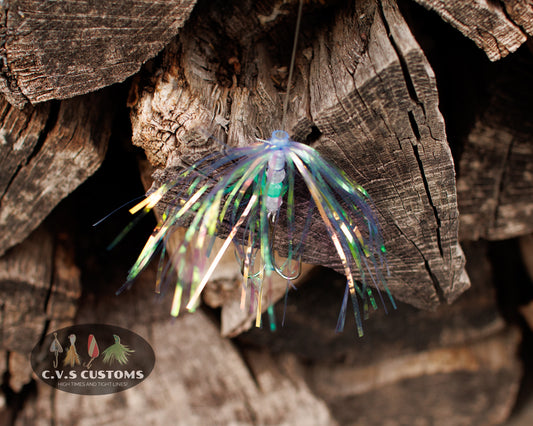 C.V.S Customs Salmon Fly Pearly Blue 18" Leader