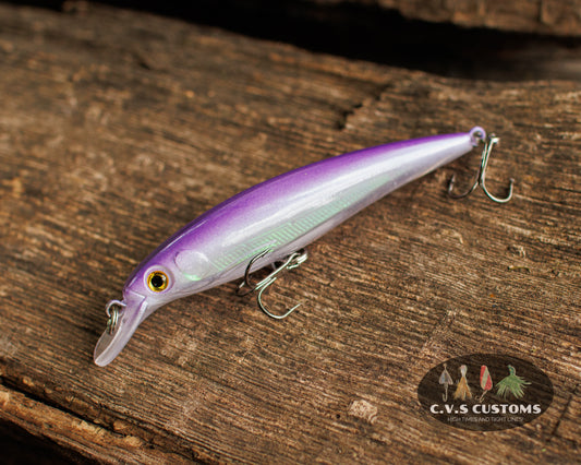 C.V.S Customs Pearly Purple Shimmer Jerk bait (2-6ft) 3/8oz 4.5”